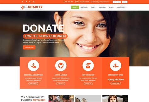 charity site templates